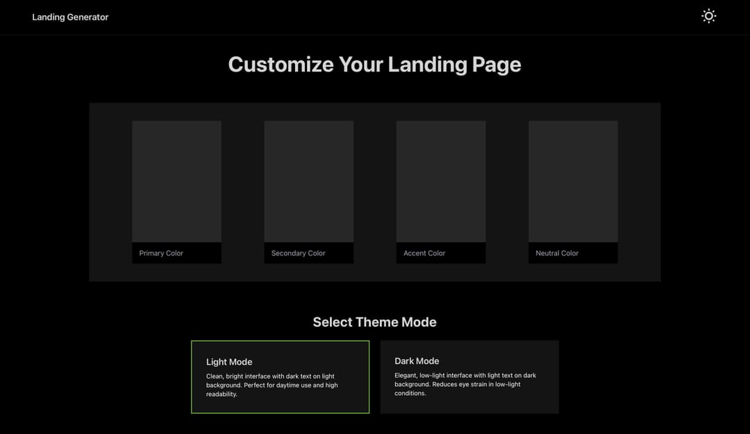 AI-Assisted Automated Landing Page Generator