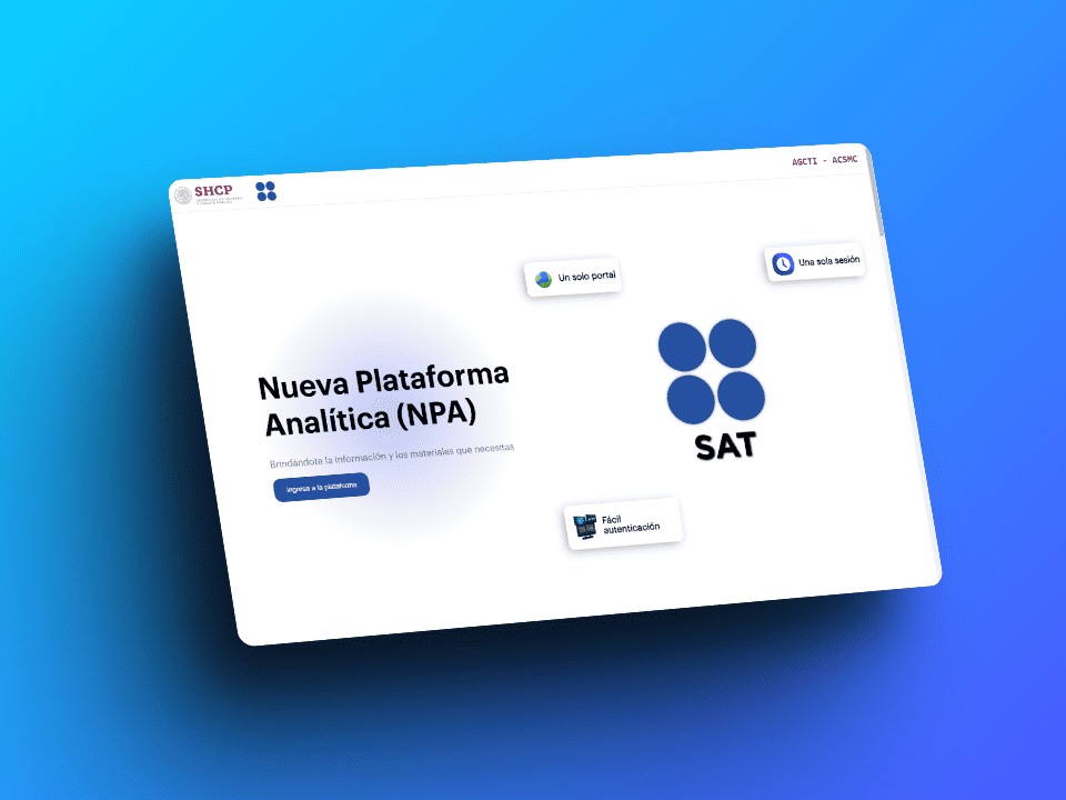 New Analytical Platform (NPA) Landing Page