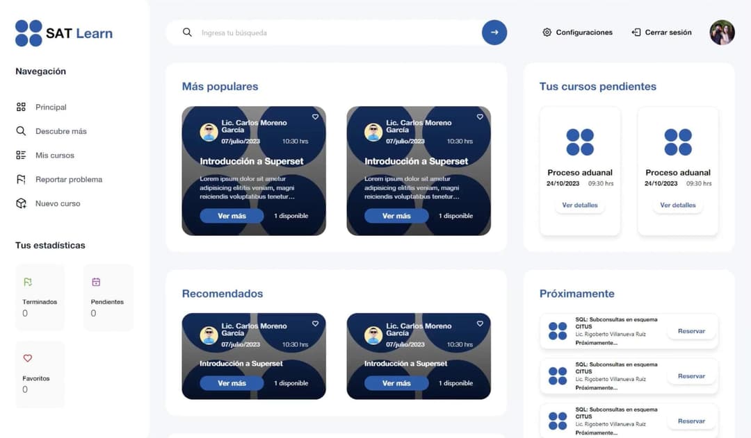 Internal Course and Training Management Platform (SAT)